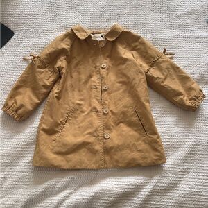 Zara Tan Button-Front Kids Trench Coat - Size 3T-4T